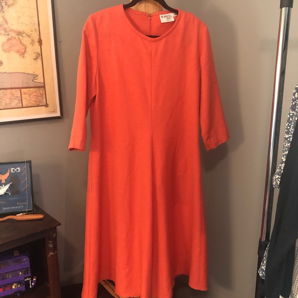 brownstone studio Dresses & Skirts - Vintage Orange 1960s Dress Great Condition Size 10